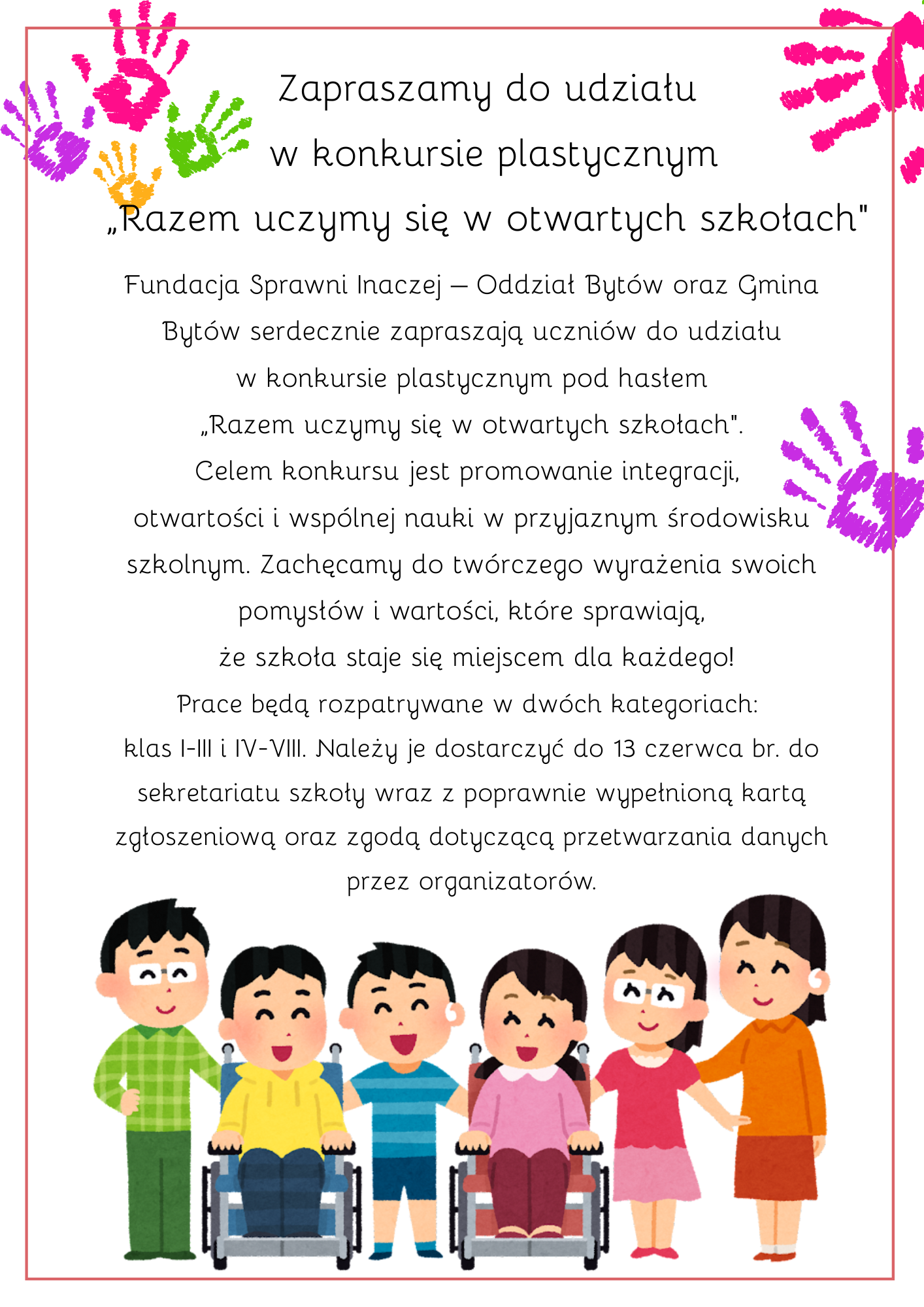 Konkurs plastyczny „RAZEM uczymy się w otwartych szkołach” – zapraszamy do udzia...