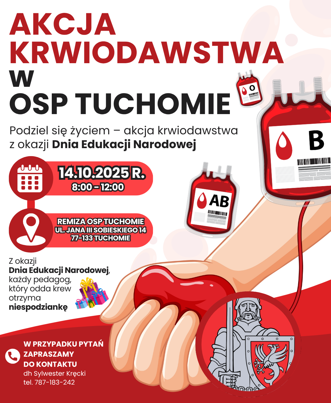 Krew to dar życia – akcja krwiodawstwa w OSP Tuchomie
